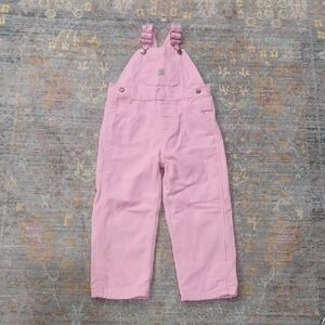 Carhartt Canvas Bib Flannel Lined Overalls
